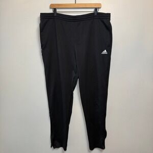 Adidas Women's Climalite Track Pants Black Tapered Zip Ankle Size X-Large